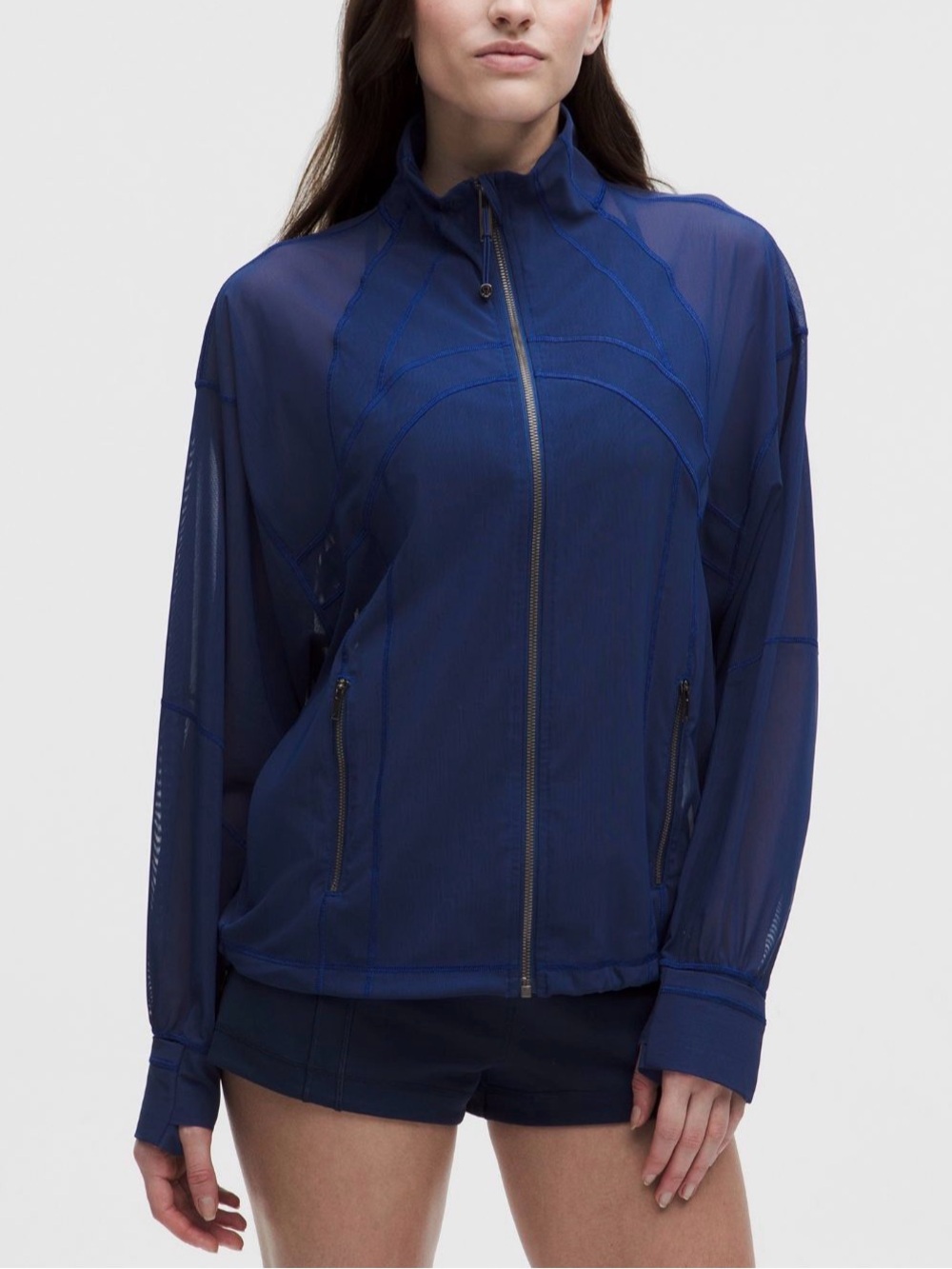 LULULEMON Define Oversized Jacket Mesh in Clunhouse Blue